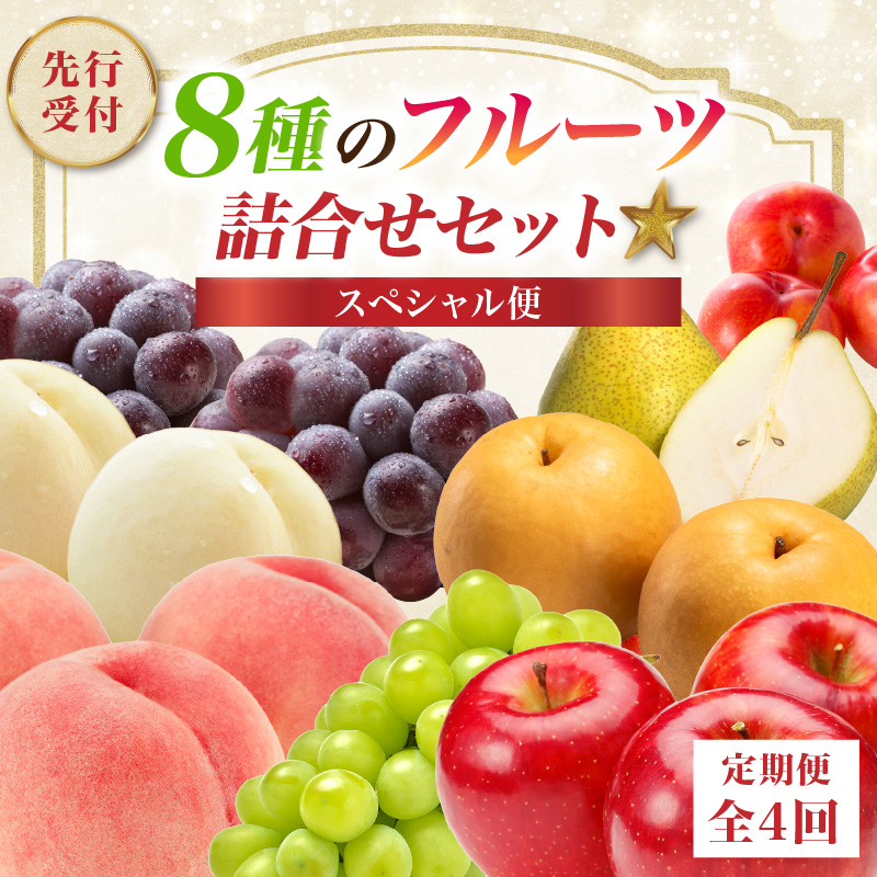 060-T05 ≪先行受付≫【2026度年発送】8種のフルーツ詰合せセット★スペシャル便【定期便全４回】