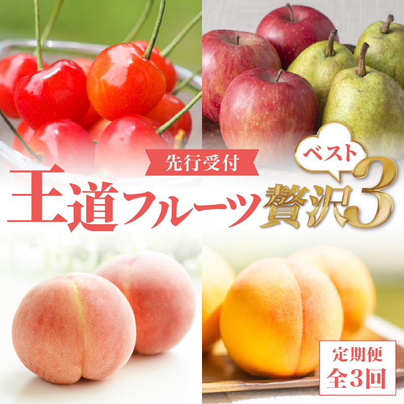 060-T14 《先行受付》王道フルーツ贅沢ベスト３【定期便全3回】
